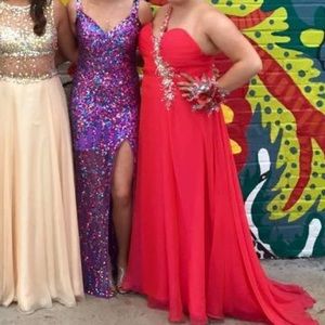 Alyce pink prom dress